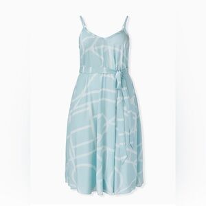 Torrid Light Blue Geometric Midi Dress